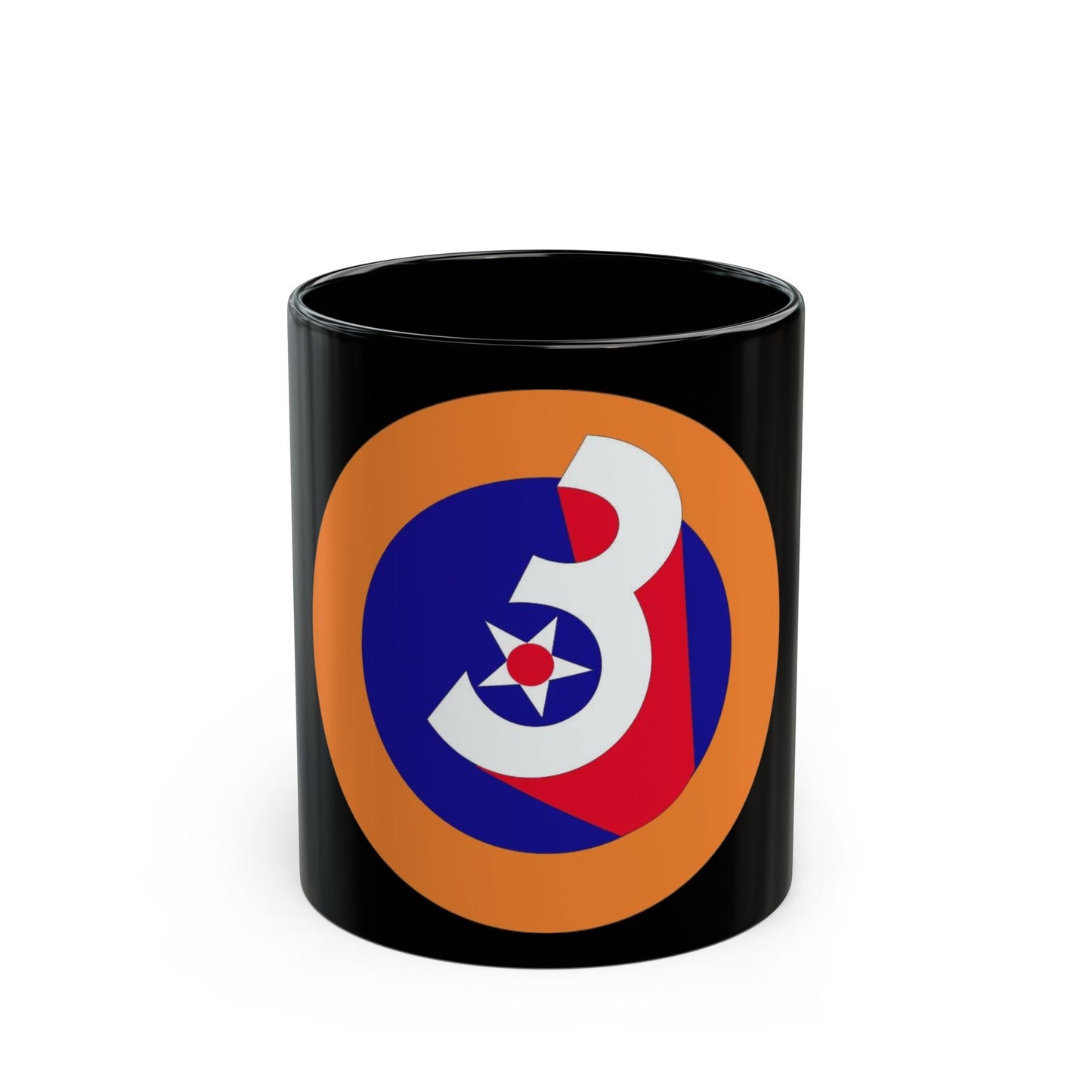 3 Air Force (U.S. Army) Black Coffee Mug-11oz-The Sticker Space