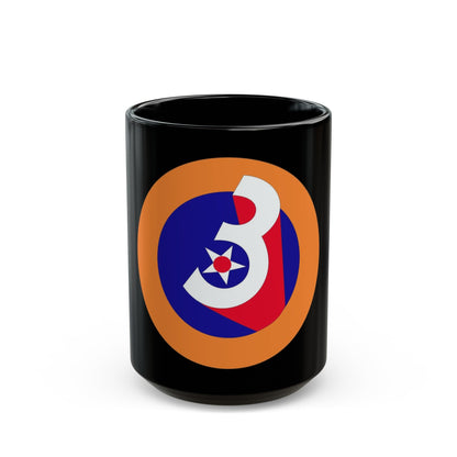 3 Air Force (U.S. Army) Black Coffee Mug-15oz-The Sticker Space