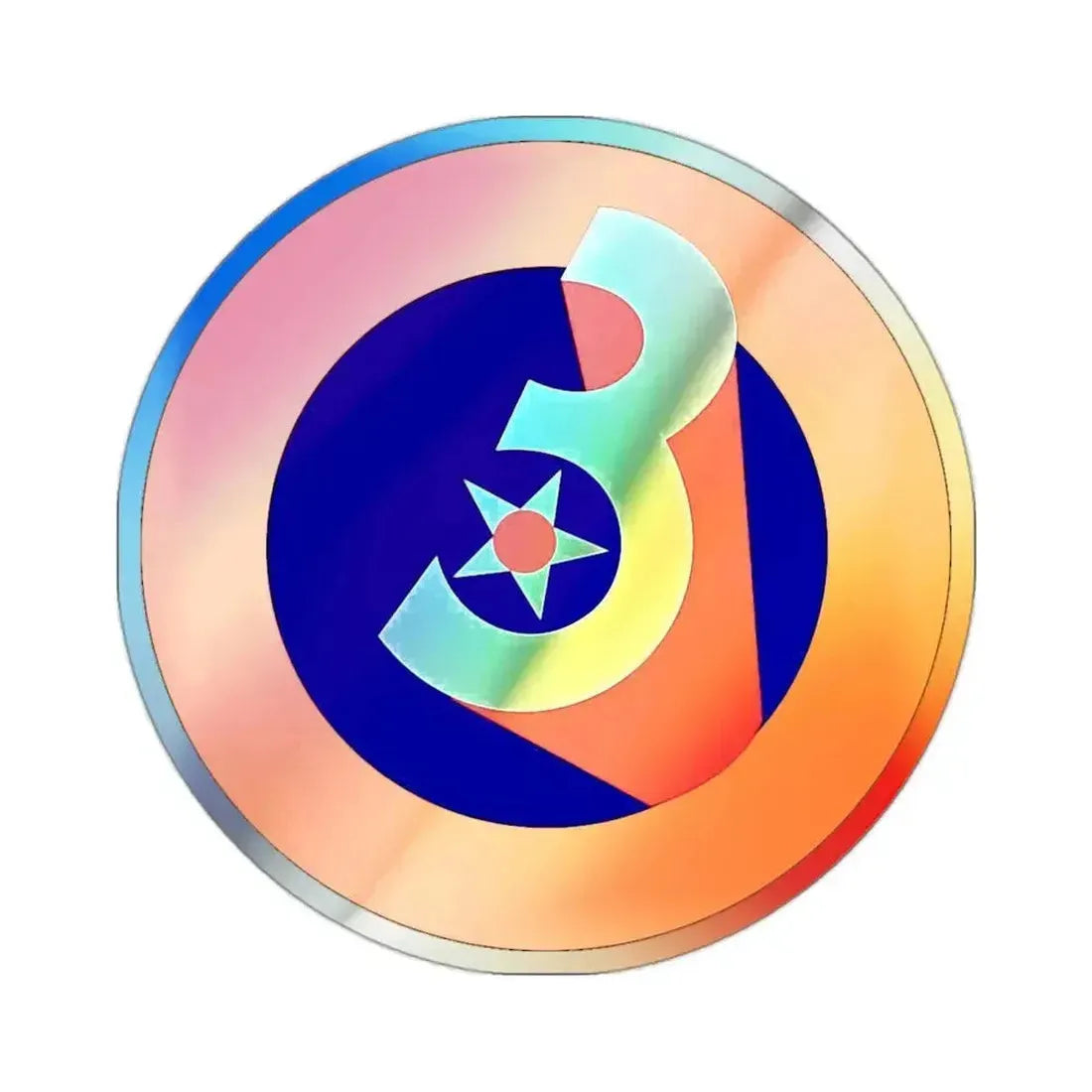 3 Air Force (U.S. Army) Holographic STICKER Die-Cut Vinyl Decal 2 Inch Holographic - The Sticker Space