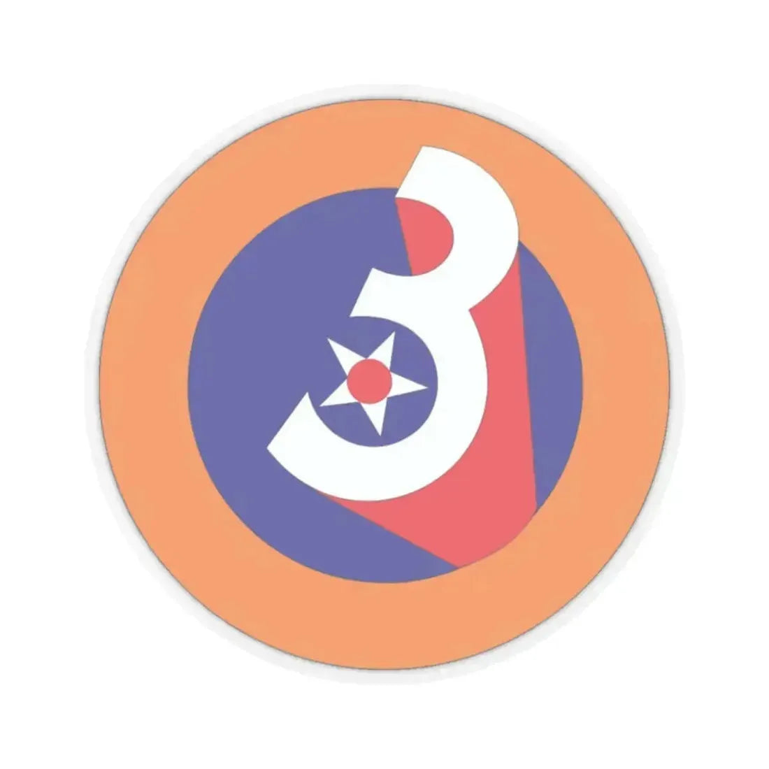 3 Air Force (U.S. Army) STICKER Vinyl Kiss-Cut Decal 2 Inch Transparent - The Sticker Space