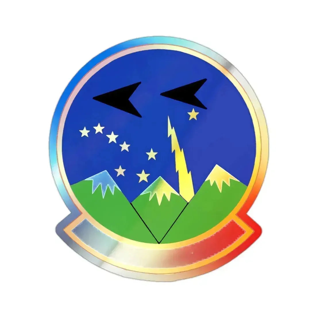 3 Air Support Operations Squadron PACAF (U.S. Air Force) Holographic STICKER Die-Cut Vinyl Decal 2 Inch Holographic - The Sticker Space