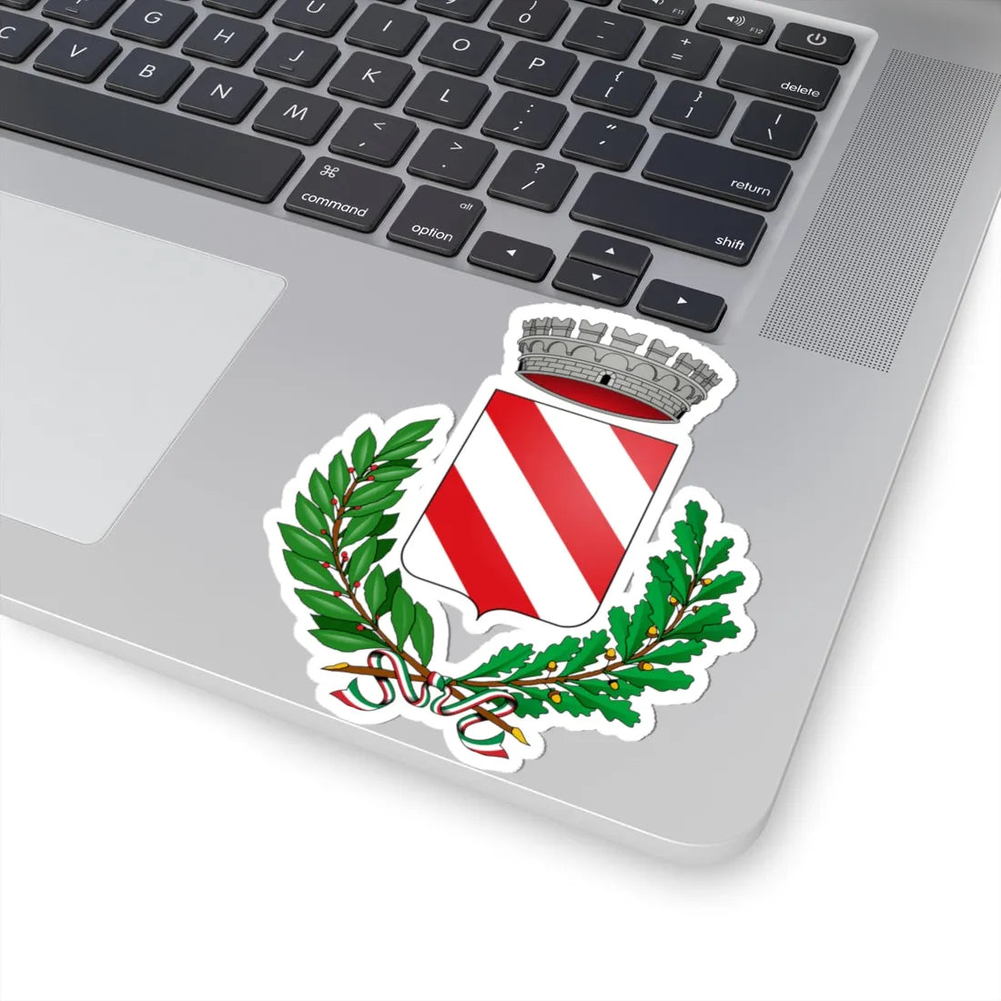 3 bend gules-CoA-Italy (Italy) (Coat of Arms) STICKER Vinyl Kiss-Cut Decal - The Sticker Space