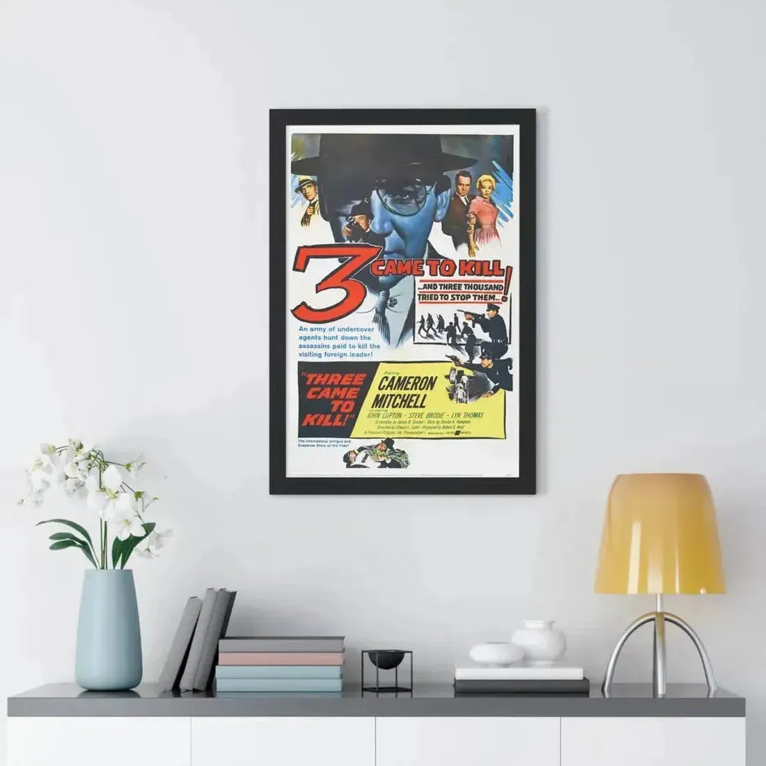 3 CAME TO KILL 1960 - Framed Movie Poster - The Sticker Space