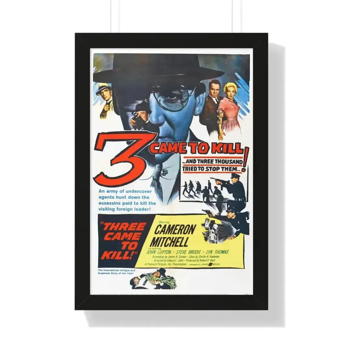 3 CAME TO KILL 1960 - Framed Movie Poster - The Sticker Space
