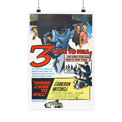 3 CAME TO KILL 1960 - Paper Movie Poster-12″ x 18″-The Sticker Space