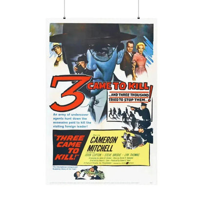 3 CAME TO KILL 1960 - Paper Movie Poster 36" x 54" Matte - The Sticker Space