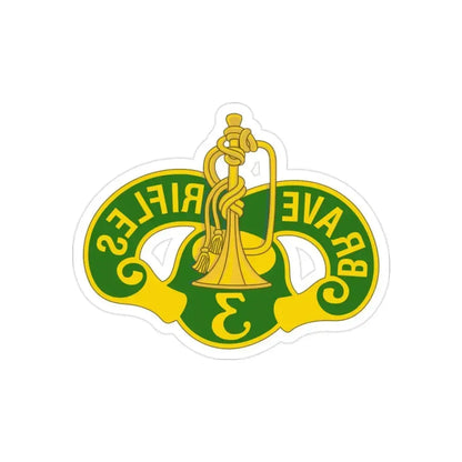 3 Cavalry Regiment 2 (U.S. Army) REVERSE PRINT Transparent Die-Cut STICKER 2 Inch Die-Cut Transparent - The Sticker Space