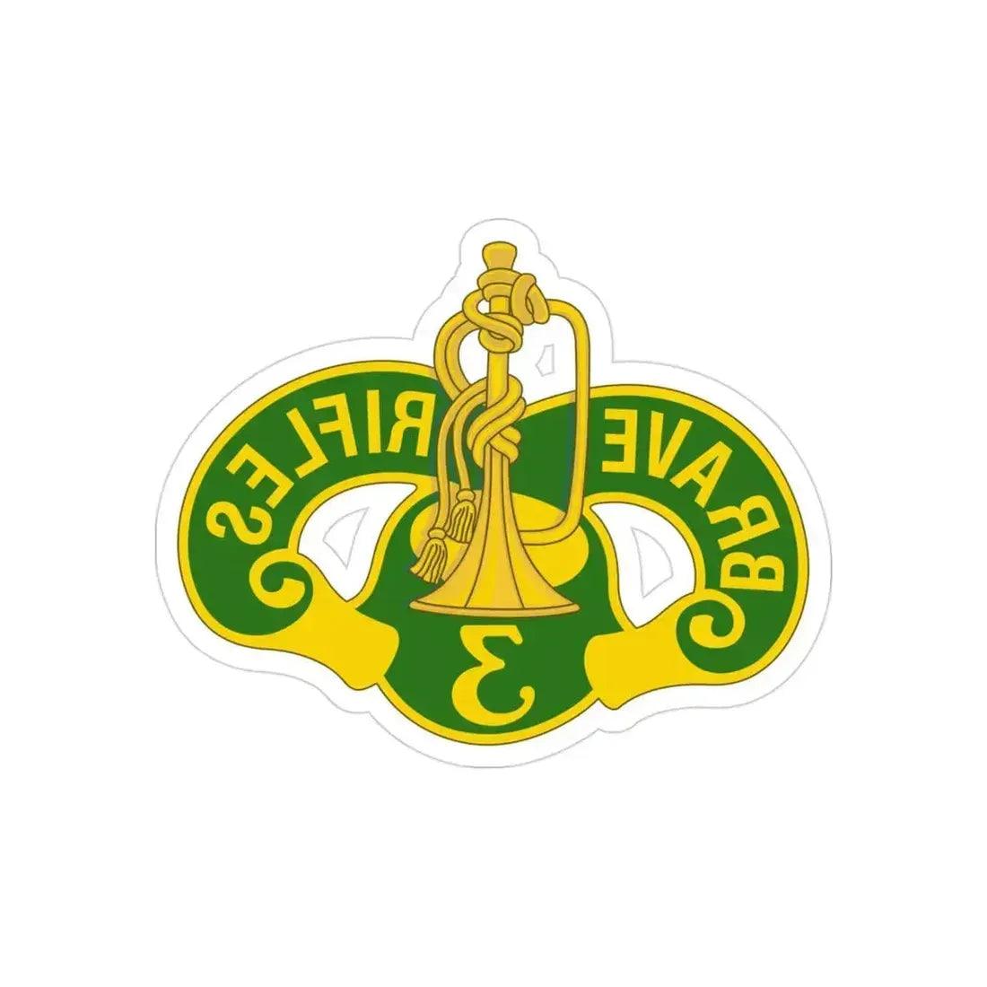3 Cavalry Regiment 2 (U.S. Army) REVERSE PRINT Transparent Die-Cut STICKER 3 Inch Die-Cut Transparent - The Sticker Space