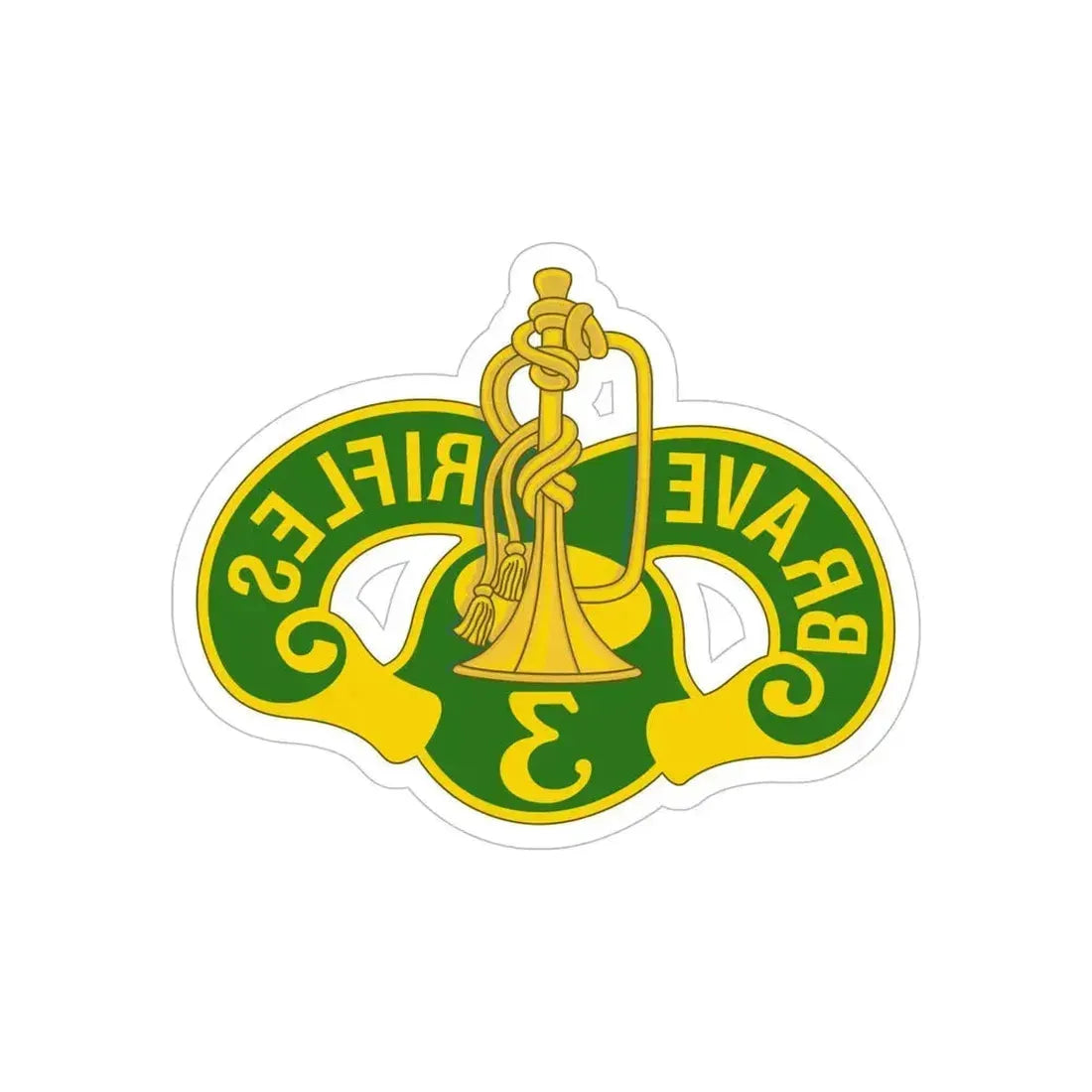 3 Cavalry Regiment 2 (U.S. Army) REVERSE PRINT Transparent Die-Cut STICKER 6 Inch Die-Cut Transparent - The Sticker Space