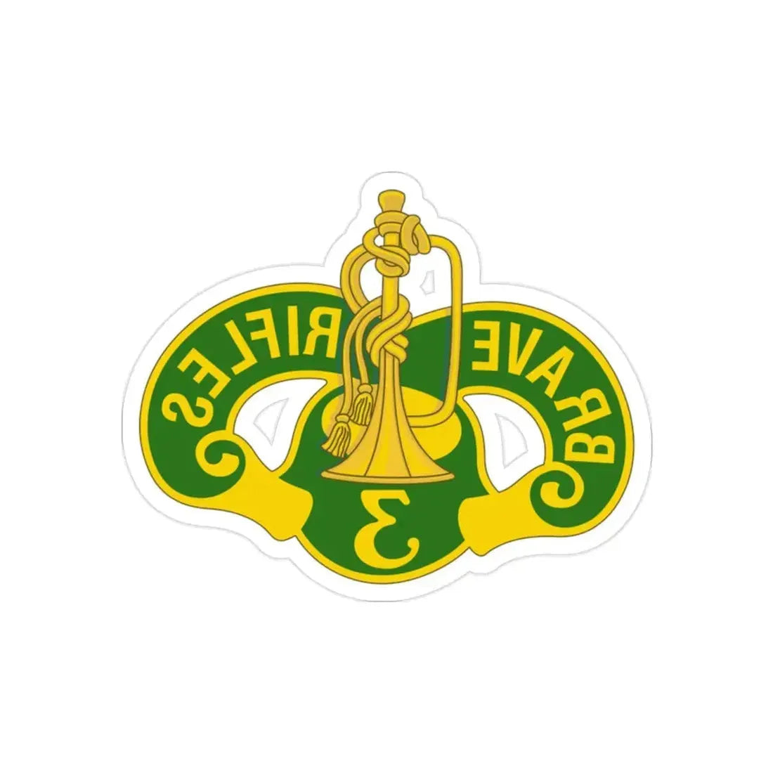 3 Cavalry Regiment 2 (U.S. Army) REVERSE PRINT Transparent Die-Cut STICKER - The Sticker Space