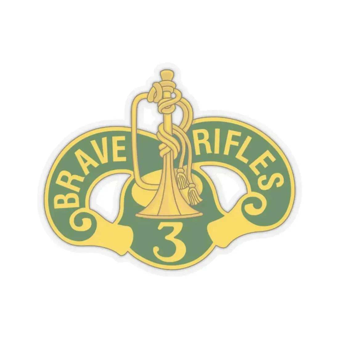 3 Cavalry Regiment 2 (U.S. Army) STICKER Vinyl Kiss-Cut Decal 2 Inch Transparent - The Sticker Space
