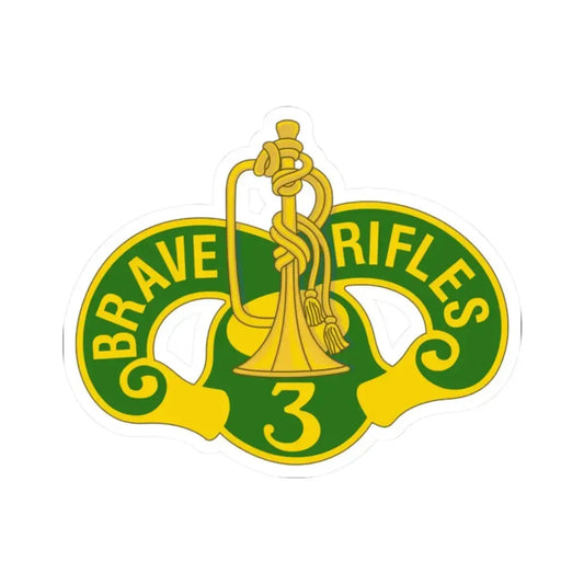 3 Cavalry Regiment 2 (U.S. Army) STICKER Vinyl Kiss-Cut Decal 2 Inch White - The Sticker Space