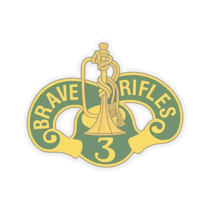 3 Cavalry Regiment 2 (U.S. Army) STICKER Vinyl Kiss-Cut Decal 6 Inch Transparent - The Sticker Space
