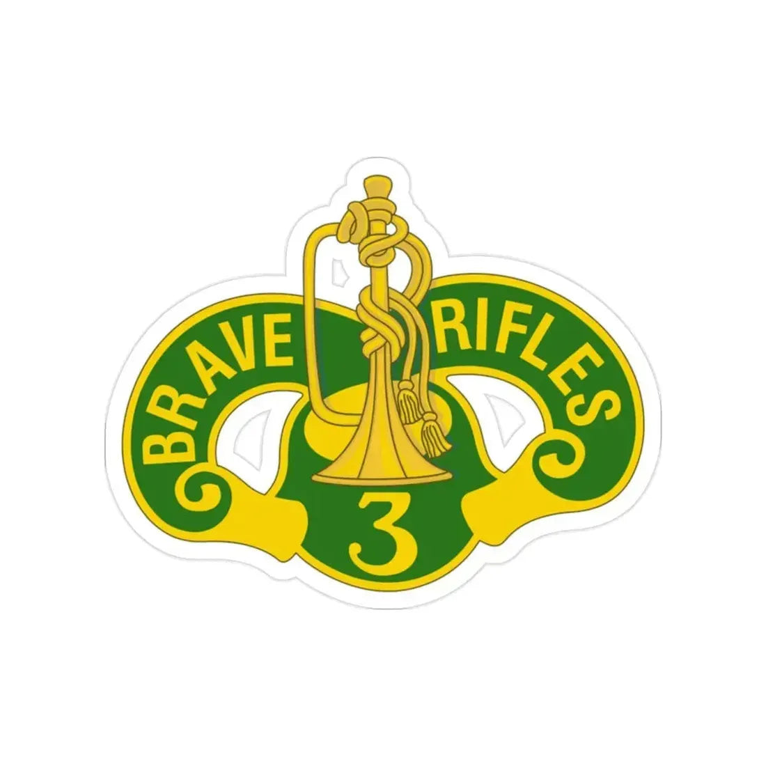 3 Cavalry Regiment 2 (U.S. Army) Transparent STICKER Die-Cut Vinyl Decal 2 Inch - The Sticker Space
