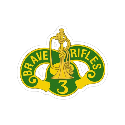 3 Cavalry Regiment 2 (U.S. Army) Transparent STICKER Die-Cut Vinyl Decal 3 Inch - The Sticker Space