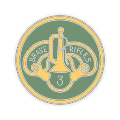 3 Cavalry Regiment 3 (U.S. Army) STICKER Vinyl Kiss-Cut Decal 2 Inch Transparent - The Sticker Space