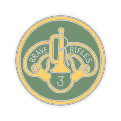 3 Cavalry Regiment 3 (U.S. Army) STICKER Vinyl Kiss-Cut Decal 6 Inch Transparent - The Sticker Space