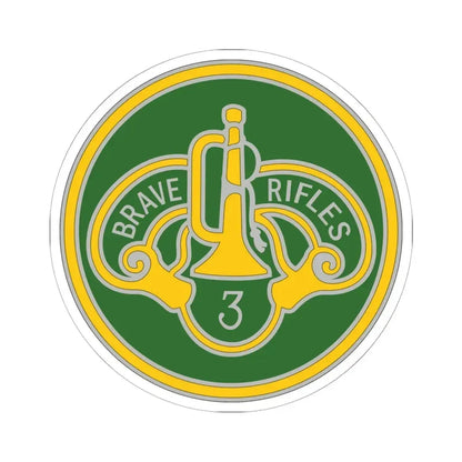 3 Cavalry Regiment 3 (U.S. Army) STICKER Vinyl Kiss-Cut Decal 6 Inch White - The Sticker Space