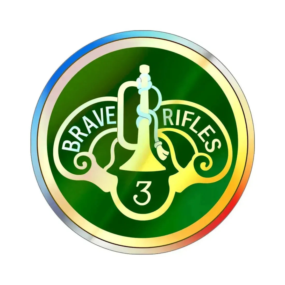 3 Cavalry Regiment (U.S. Army) Holographic STICKER Die-Cut Vinyl Decal 5 Inch Holographic - The Sticker Space