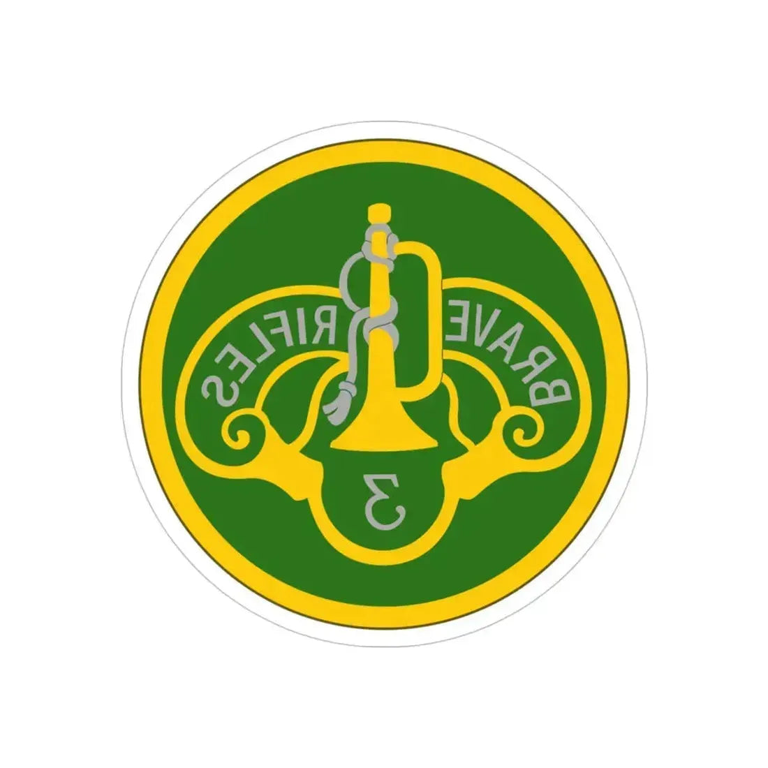 3 Cavalry Regiment (U.S. Army) REVERSE PRINT Transparent Die-Cut STICKER 4 Inch Die-Cut Transparent - The Sticker Space