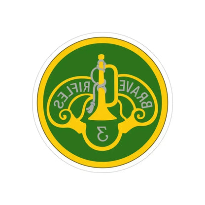 3 Cavalry Regiment (U.S. Army) REVERSE PRINT Transparent Die-Cut STICKER 6 Inch Die-Cut Transparent - The Sticker Space
