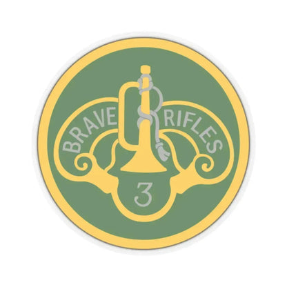 3 Cavalry Regiment (U.S. Army) STICKER Vinyl Kiss-Cut Decal 2 Inch Transparent - The Sticker Space