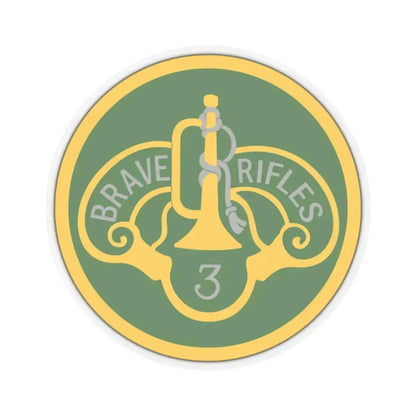 3 Cavalry Regiment (U.S. Army) STICKER Vinyl Kiss-Cut Decal 3 Inch Transparent - The Sticker Space