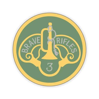 3 Cavalry Regiment (U.S. Army) STICKER Vinyl Kiss-Cut Decal 6 Inch Transparent - The Sticker Space