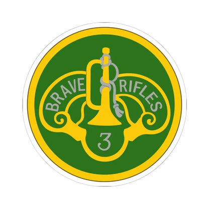 3 Cavalry Regiment (U.S. Army) STICKER Vinyl Kiss-Cut Decal 6 Inch White - The Sticker Space