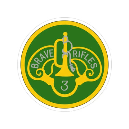 3 Cavalry Regiment (U.S. Army) Transparent STICKER Die-Cut Vinyl Decal 2 Inch - The Sticker Space