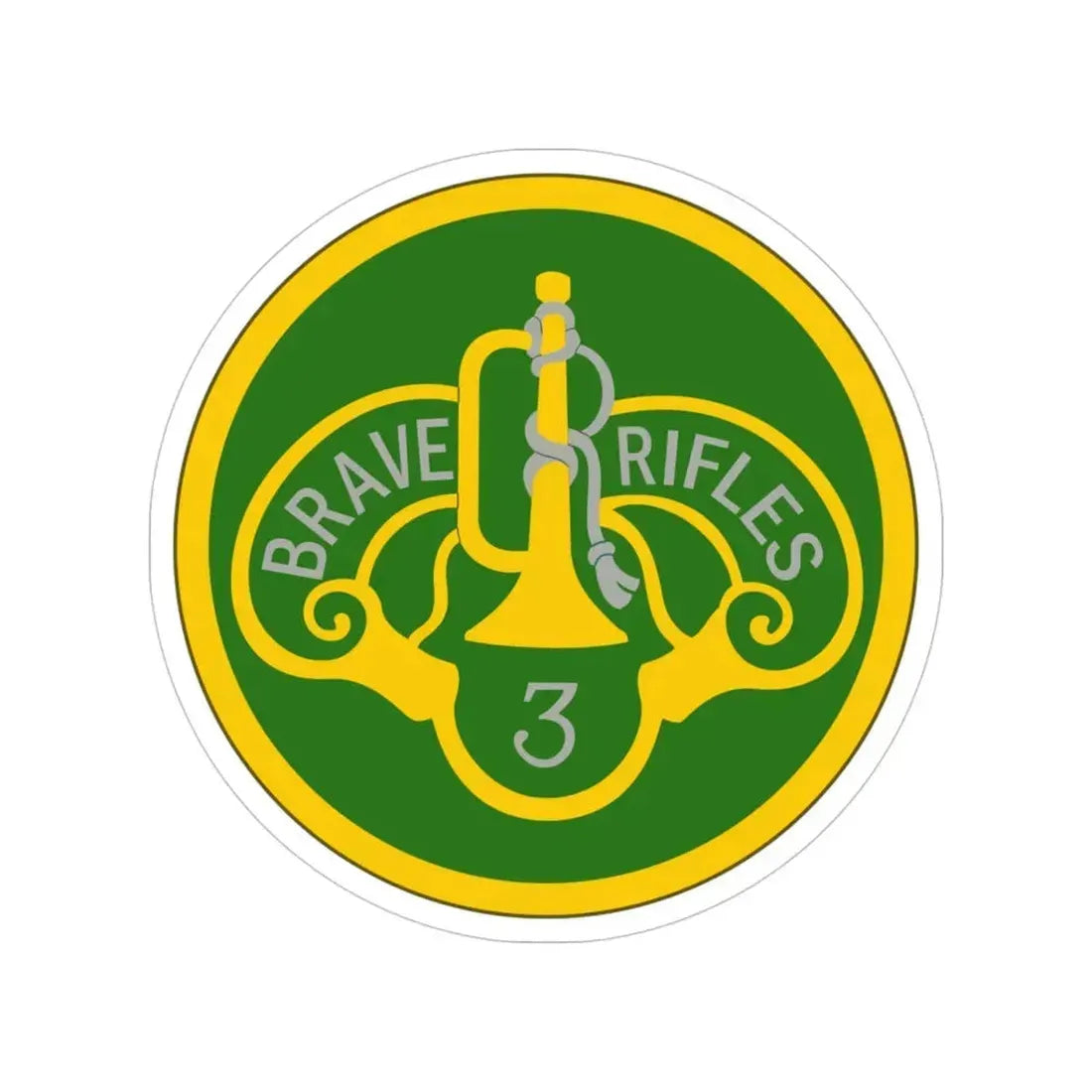 3 Cavalry Regiment (U.S. Army) Transparent STICKER Die-Cut Vinyl Decal 4 Inch - The Sticker Space