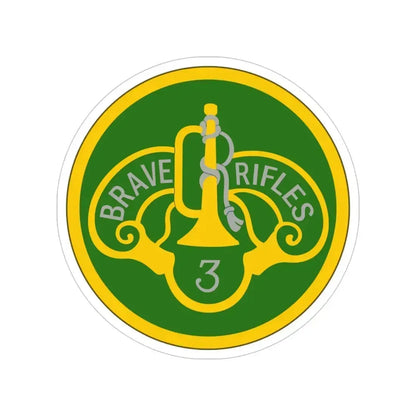 3 Cavalry Regiment (U.S. Army) Transparent STICKER Die-Cut Vinyl Decal 5 Inch - The Sticker Space