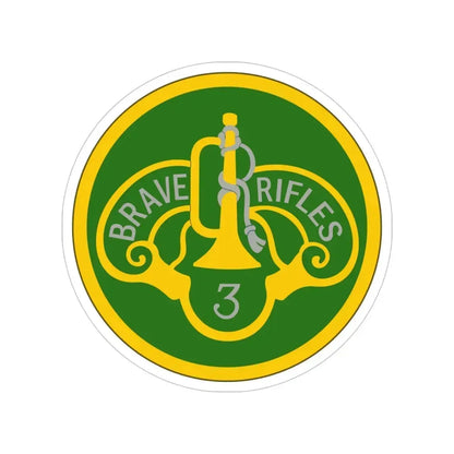 3 Cavalry Regiment (U.S. Army) Transparent STICKER Die-Cut Vinyl Decal 5 Inch - The Sticker Space