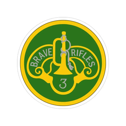3 Cavalry Regiment (U.S. Army) Transparent STICKER Die-Cut Vinyl Decal - The Sticker Space