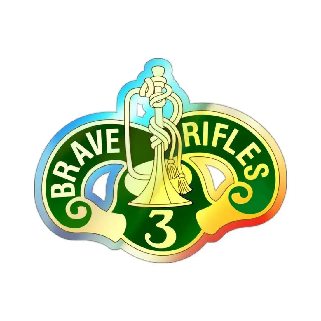 3 Cavalry Regiment v2 (U.S. Army) Holographic STICKER Die-Cut Vinyl Decal 2 Inch Holographic - The Sticker Space