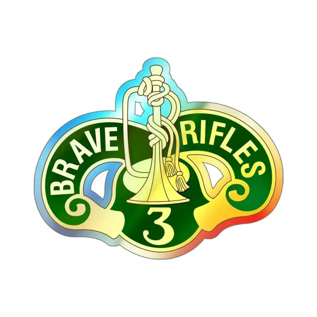 3 Cavalry Regiment v2 (U.S. Army) Holographic STICKER Die-Cut Vinyl Decal 4 Inch Holographic - The Sticker Space
