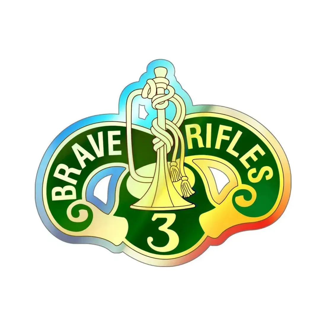 3 Cavalry Regiment v2 (U.S. Army) Holographic STICKER Die-Cut Vinyl Decal 6 Inch Holographic - The Sticker Space