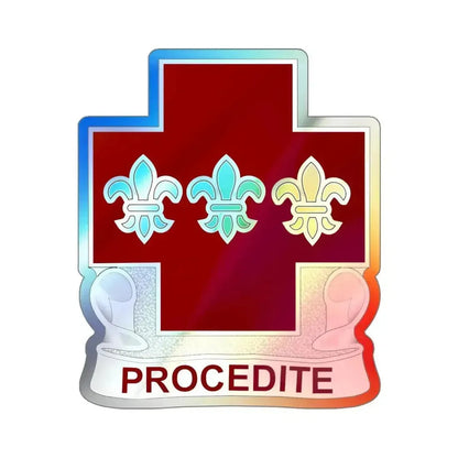3 Evacuation Hospital (U.S. Army) Holographic STICKER Die-Cut Vinyl Decal 4 Inch Holographic - The Sticker Space