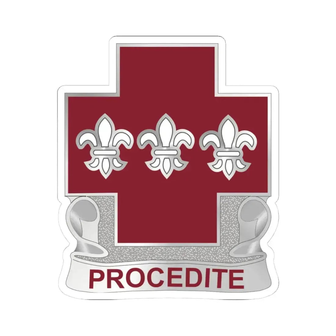 3 Evacuation Hospital (U.S. Army) STICKER Vinyl Kiss-Cut Decal 3 Inch White - The Sticker Space