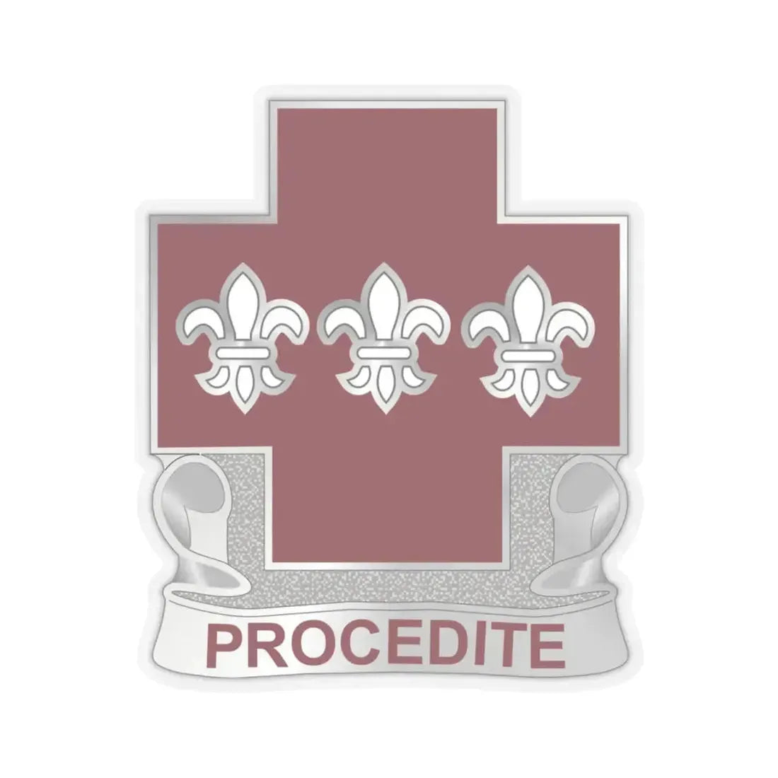 3 Evacuation Hospital (U.S. Army) STICKER Vinyl Kiss-Cut Decal 4 Inch Transparent - The Sticker Space