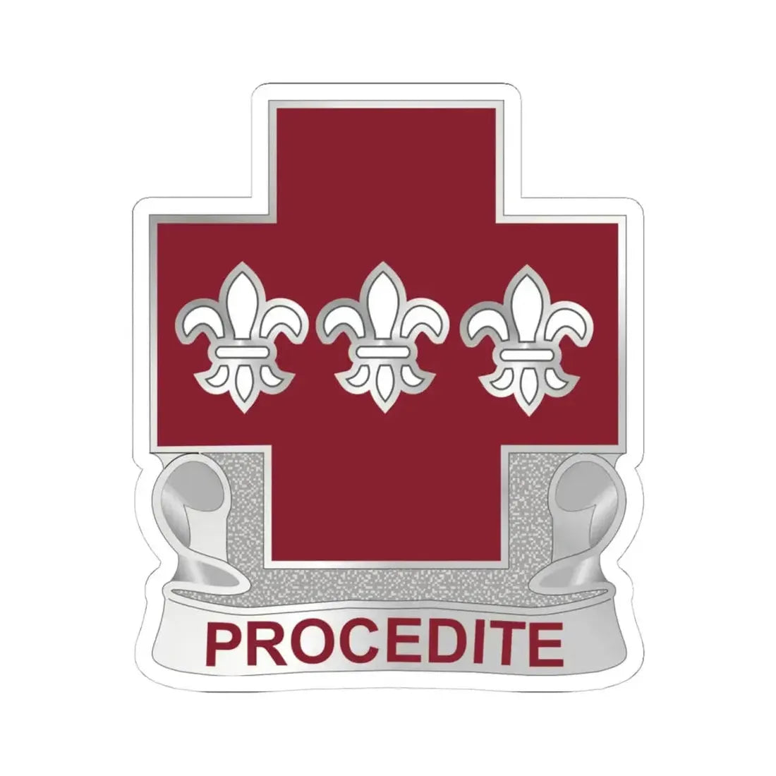 3 Evacuation Hospital (U.S. Army) STICKER Vinyl Kiss-Cut Decal 4 Inch White - The Sticker Space