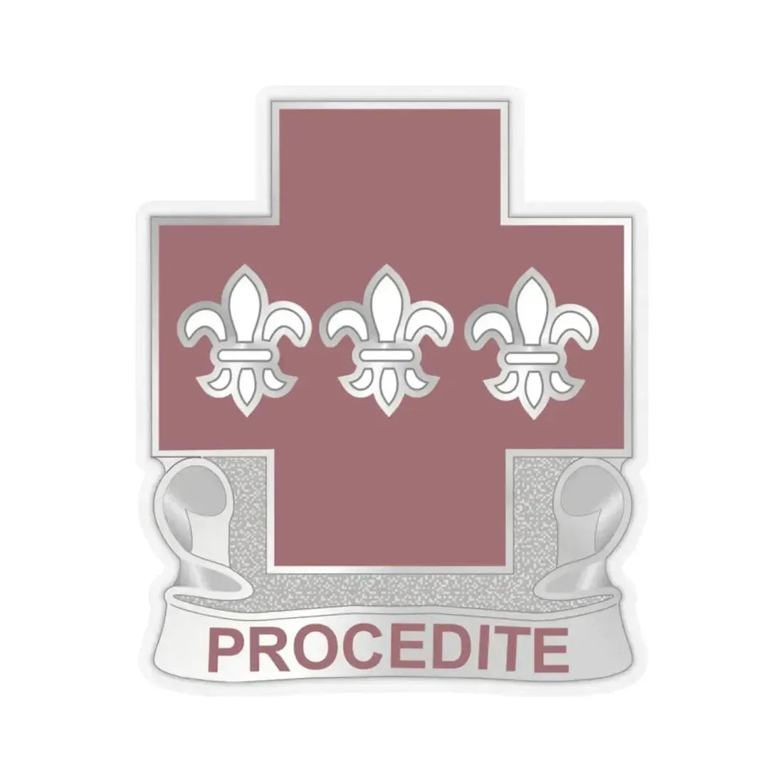 3 Evacuation Hospital (U.S. Army) STICKER Vinyl Kiss-Cut Decal 6 Inch Transparent - The Sticker Space