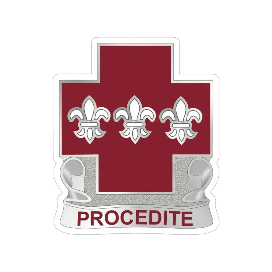 3 Evacuation Hospital (U.S. Army) Transparent STICKER Die-Cut Vinyl Decal 4 Inch - The Sticker Space