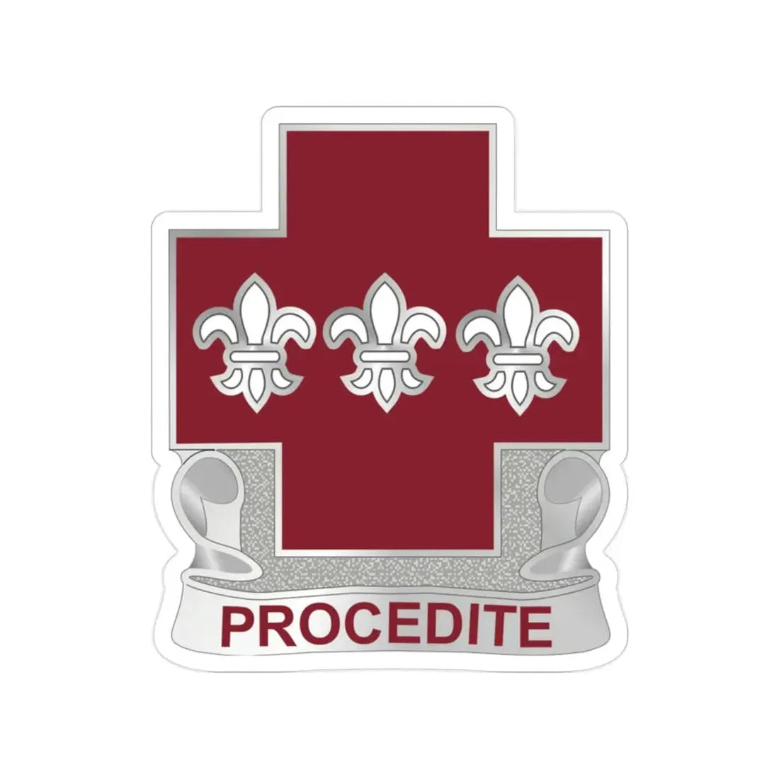 3 Evacuation Hospital (U.S. Army) Transparent STICKER Die-Cut Vinyl Decal - The Sticker Space