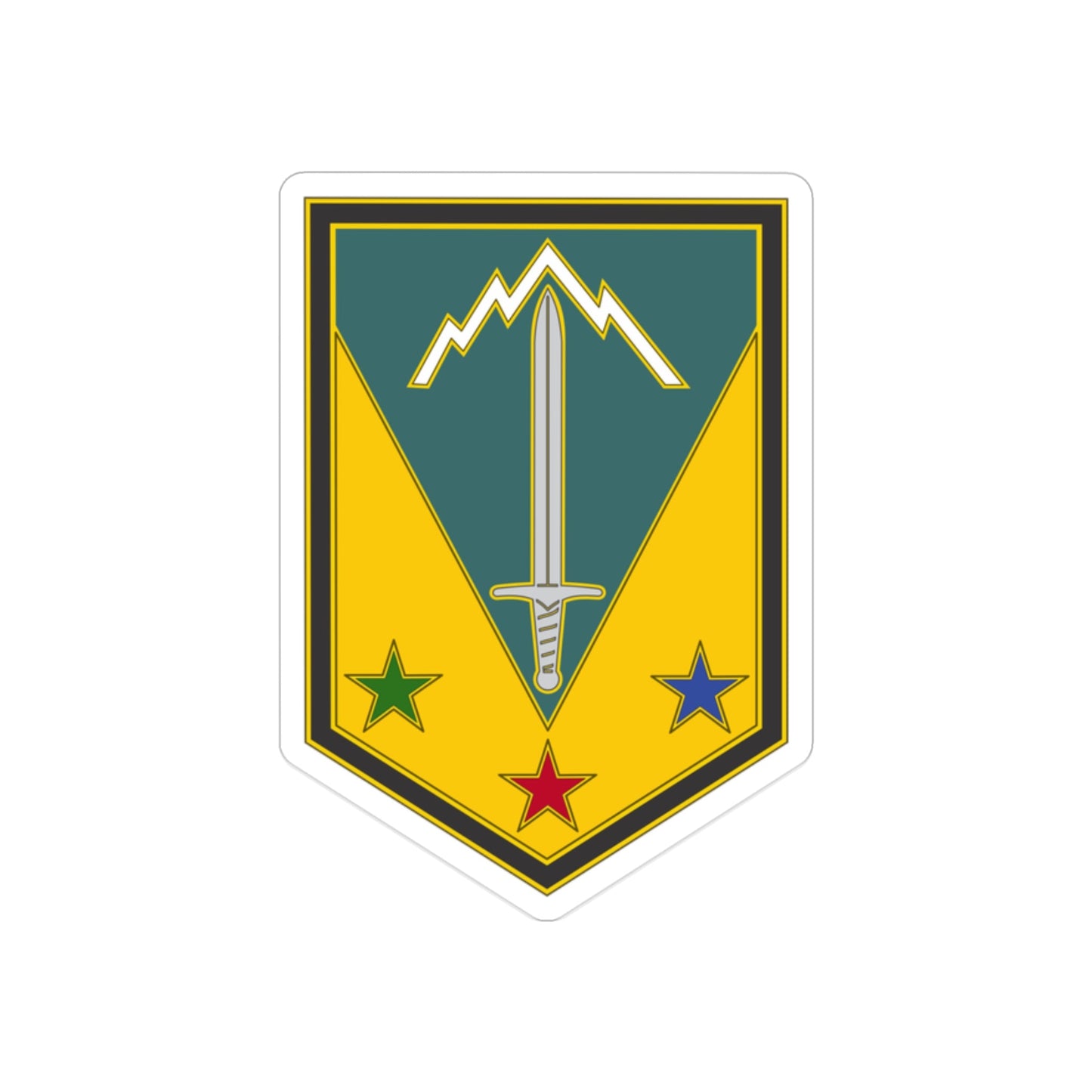 3 Maneuver Enhancement Brigade (U.S. Army) REVERSE PRINT Transparent STICKER-2" × 2"-The Sticker Space