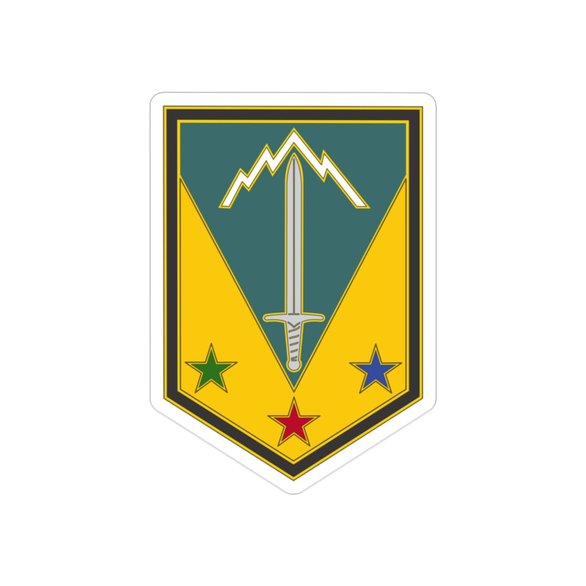 3 Maneuver Enhancement Brigade (U.S. Army) REVERSE PRINT Transparent STICKER-2" × 2"-The Sticker Space