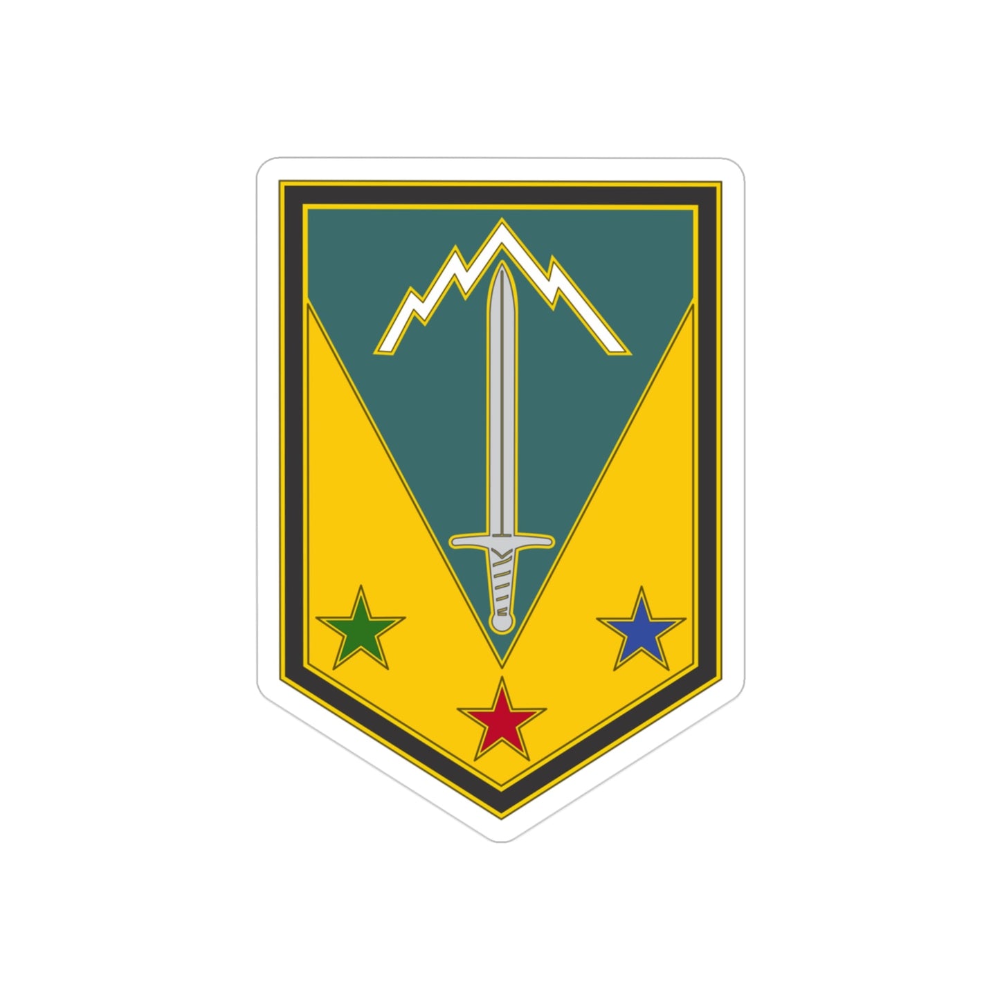 3 Maneuver Enhancement Brigade (U.S. Army) REVERSE PRINT Transparent STICKER-3" × 3"-The Sticker Space