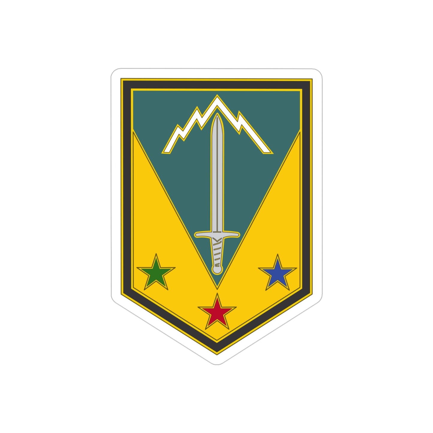 3 Maneuver Enhancement Brigade (U.S. Army) REVERSE PRINT Transparent STICKER-4" × 4"-The Sticker Space