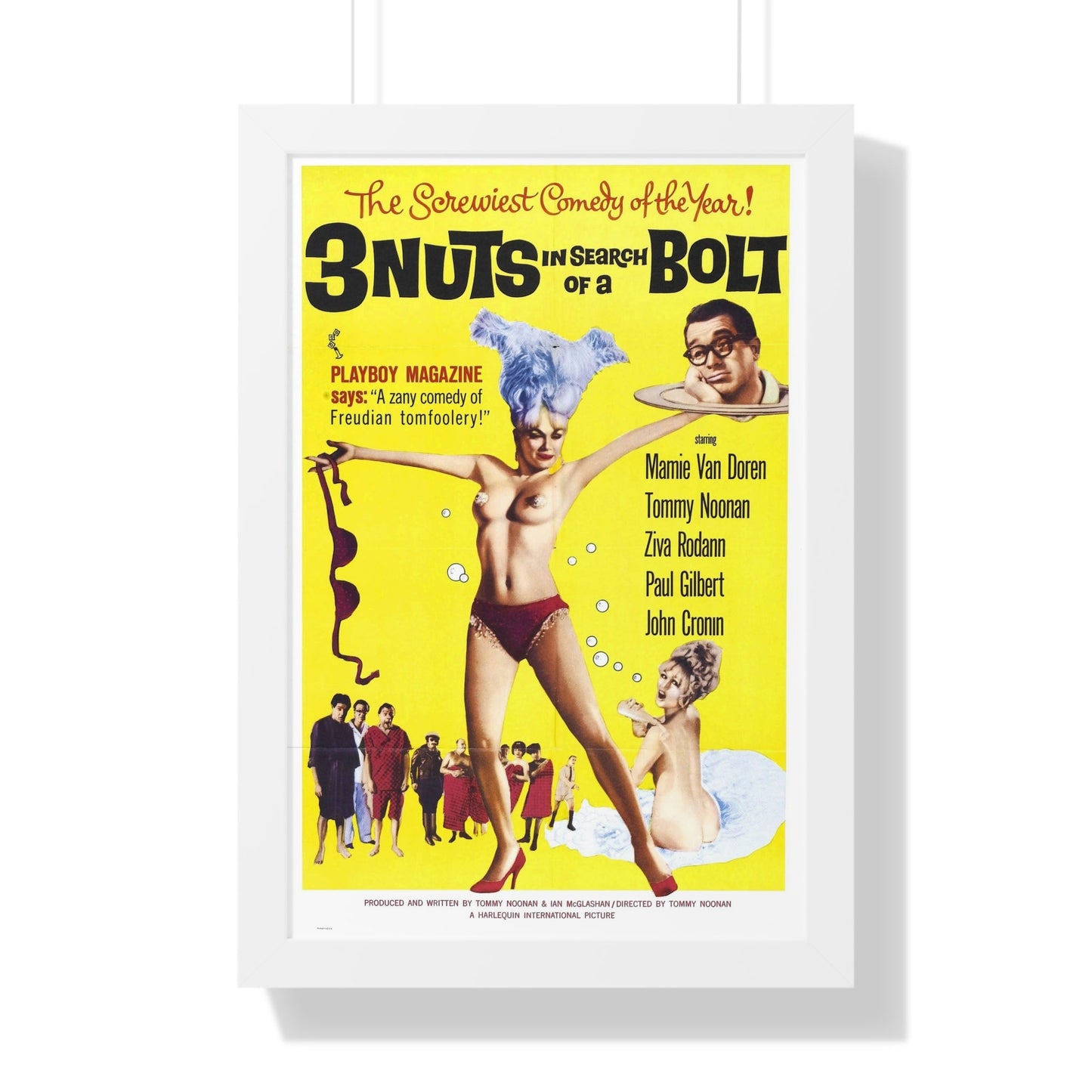 3 NUTS IN SEARCH OF A BOLT 1964 - Framed Movie Poster-16″ x 24″-The Sticker Space