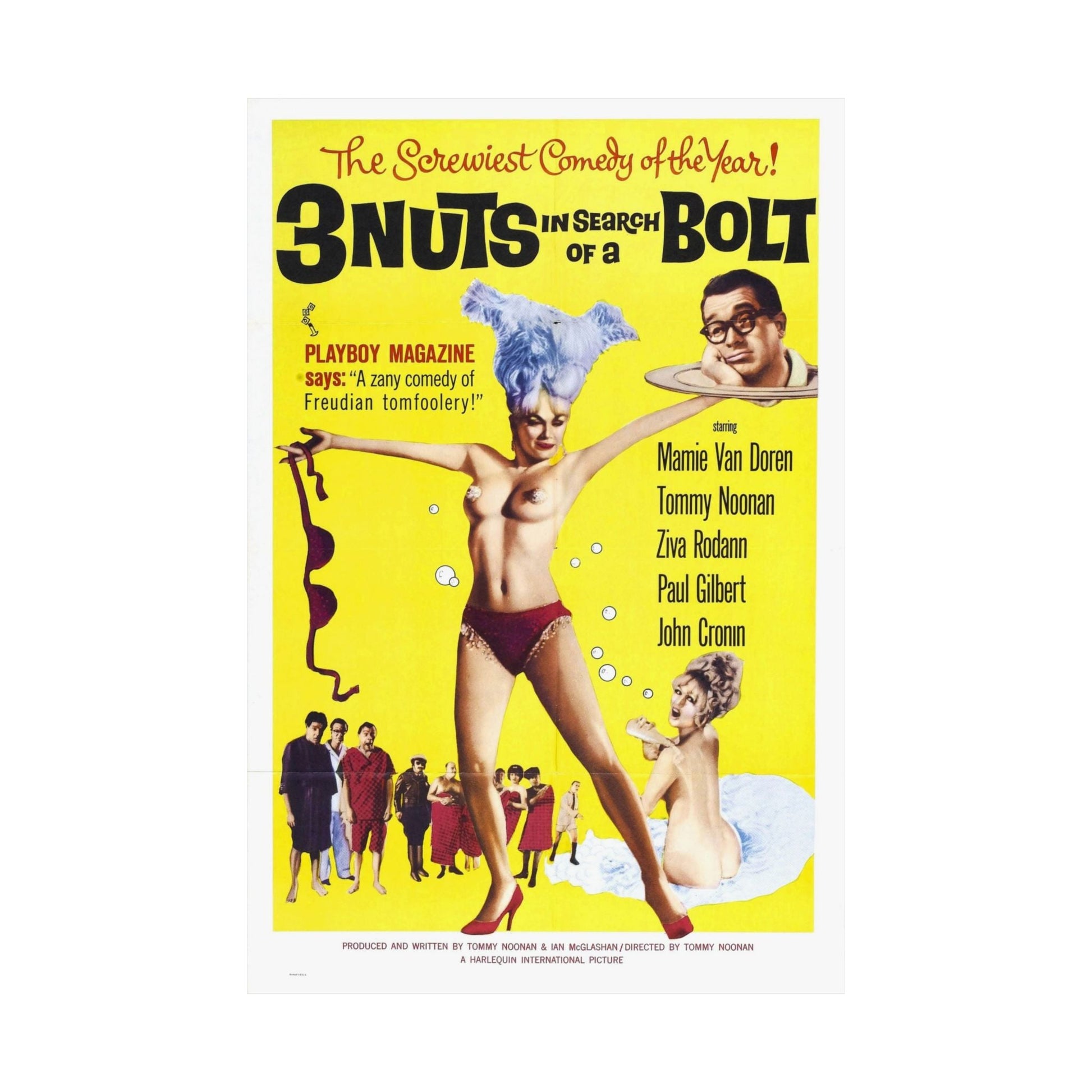 3 NUTS IN SEARCH OF A BOLT 1964 - Paper Movie Poster-The Sticker Space